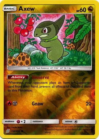 Unified Minds Axew #154/236 reverse holo